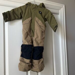 Burton 2L one piece Olive snowsuit size 2T